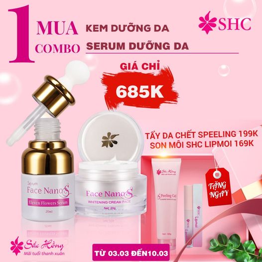 Mỹ phẩm Sắc Hồng “tung” bộ quà tặng cực chất dành cho phái đẹp ngày 8.3