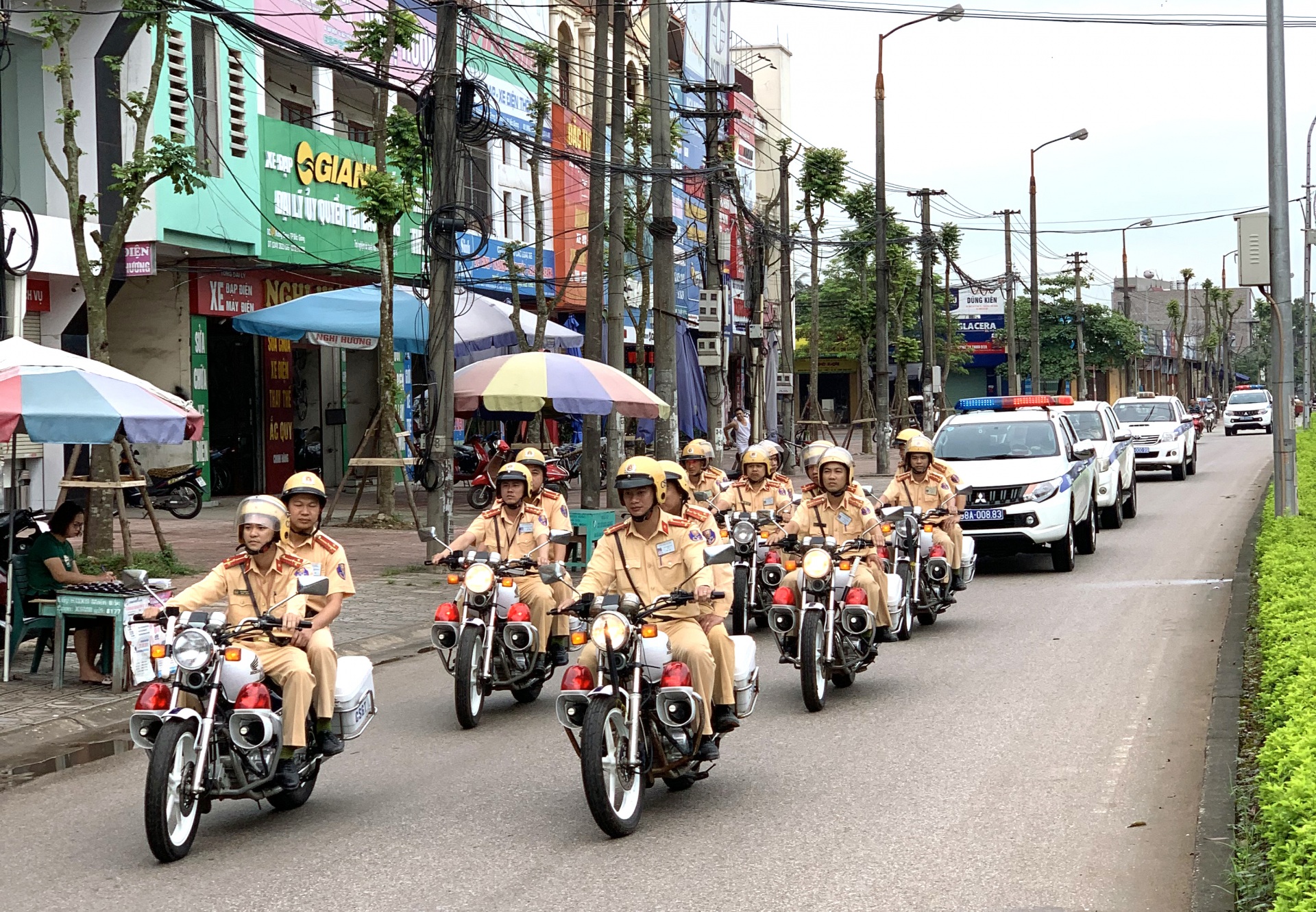 Phòng Cảnh sát giao thông, Công an tỉnh Bắc Giang tổ chức ra quân triển khai thực hiện kế hoạch tổng kiểm soát phương tiện giao thông cơ giới đường bộ